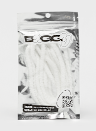 BAGGY, Round Fuzzy Laces 100cm, white, Image 1 of 2