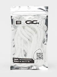 BAGGY, Round Fuzzy Laces 120cm, white, Image 1 of 2