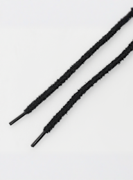 BAGGY, Round Fuzzy Laces 100cm, black, Image 2 of 2