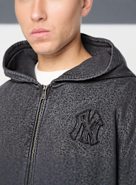New Era, MLB Washed Fullzip Hoodie New York Yankees, black, Image 3 of 5