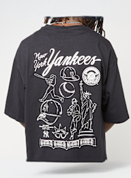 New Era, MLB Baseball Graphic Oversized Tee New York Yankees, black, Image 3 of 6