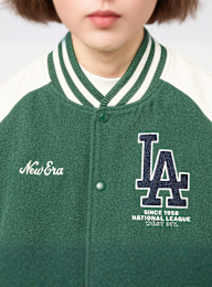 New Era, MLB Varsity Jacket Los Angeles Dodgers, green, Image 3 of 7