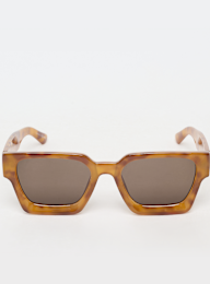 Karl Kani, Retro Chunky Rectangular Sunglasses, brown, Image 2 of 5