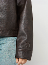 Karl Kani, OG Retro Pu Leather Boxy Jacket, brown, Image 4 of 6