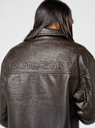 Karl Kani, OG Retro Pu Leather Boxy Jacket, brown, Image 5 of 6