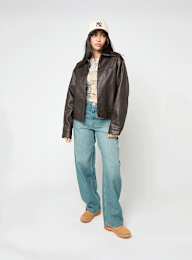 Karl Kani, OG Retro Pu Leather Boxy Jacket, brown, Image 6 of 6