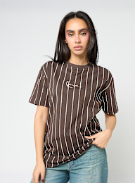 Karl Kani, Small Signature Essential Pinstripe Oversized Tee, brown, Image 1 of 4