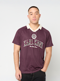 Karl Kani, Heritage Emblem Shadow Pinstripe Soccer Jersey, red, Image 1 of 4