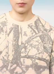 Karl Kani, Signature Wood Camo Waffle Longsleeve, multi-colour, Image 3 of 4