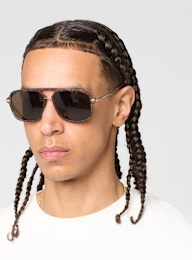 SNIPES, Aviator Sunglasses, brown, Image 1 of 5