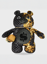 SPRAYGROUND, Gold Floral Remix Moneybear Backpack, black, Image 1 of 7