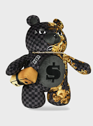 SPRAYGROUND, Gold Floral Remix Moneybear Backpack, black, Image 2 of 7
