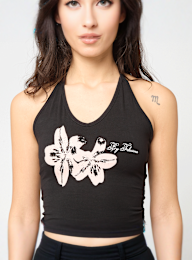 Felicious, Flower Neckholder Top, black, Image 3 of 4