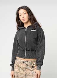 Felicious, Washed cropped Sweat Jacket, grijs, Afbeelding 1 van 4