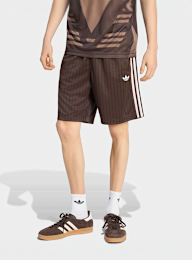 adidas Originals, Firebird Engineered Stripes Shorts, brown, Image 1 of 5