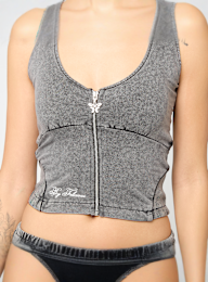 Felicious, Washed Sweat Vest, grey, Image 3 of 4