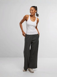 Urban Classics, Ladies Fluffy Wideleg Trackpants, grey, Image 4 of 4