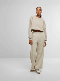 Urban Classics, Ladies Fluffy Wideleg Trackpants, beige, Image 3 of 3