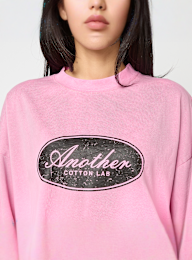Another Cotton Lab, Another Vintage Logo Washed Longsleeve, Pink, Image 3 of 4