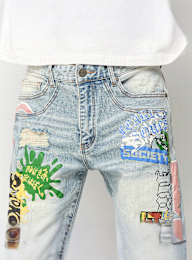 Smoke Rise, Graffiti Jean, blue, Image 3 of 6