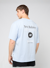 New Balance, TEE-SHIRT graphite sombre/black, blue, Image 1 of 5