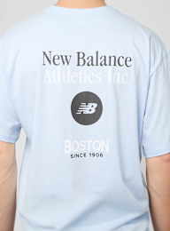 New Balance, TEE-SHIRT graphite sombre/black, blue, Image 4 of 5