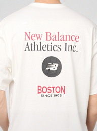 New Balance, TEE-SHIRT graphite sombre/black, beige, Image 4 of 5
