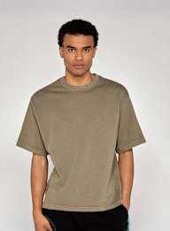 Urban Classics, Heavy Washed Boxy Tee, green, Image 1 of 2