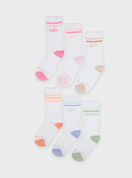 Nike  , 6 PACK - NHN Super Soft Marl Micro, white, Image 1 of 2