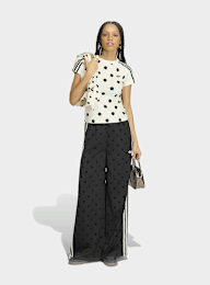 adidas Originals, Satin Polka Dots Wide Leg Pants, black, Image 5 of 5