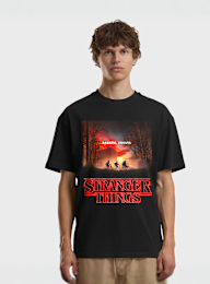 Mister Tee, Stranger Things Upside Down Loose Tee, black, Image 1 of 2