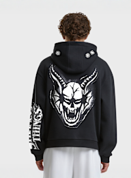 Mister Tee, Stranger Things Hellfire Club Fluffy Hoody, black, Image 2 of 2