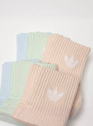adidas Originals, 6 PACK - 1/4 SOCKS  wonder mauve/linen green/grey one, multi-colour, Image 2 of 2