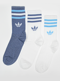 adidas Originals, 3 PACK - 3 Stripes Crew Socks, white, Image 1 of 2