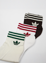adidas Originals, 3 PACK - 3-Stripes Ankle Socks, multi-colour, Image 2 of 2