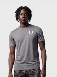 Under Armour, Heatgear Fitted Shortsleeve, grey, Image 1 of 4