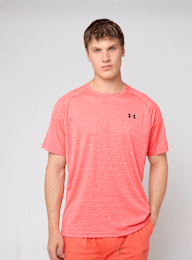 Under Armour, Tech Textured Shortsleeve, red, Image 1 of 5