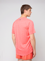 Under Armour, Tech Textured Shortsleeve, red, Image 2 of 5