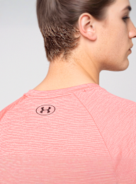 Under Armour, Tech Textured Shortsleeve, red, Image 4 of 5