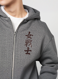 Mister Tee, I Am Destiny Fluffy Zip Hoody, grey, Image 4 of 5