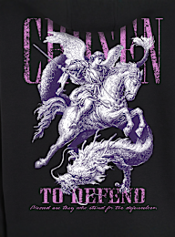 Mister Tee, Chosen To Defent Fluffy Zip Hoody, black, Image 3 of 4