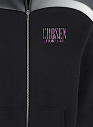 Mister Tee, Chosen To Defent Fluffy Zip Hoody, black, Image 4 of 4