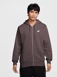 Nike  , Club Full-Zip Fleece Hoodie, grey, Image 1 of 3