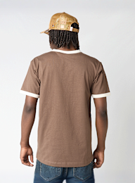 Karl Kani, Cursive Varsity Regular Ringer T-Shirt, brown, Image 2 of 4