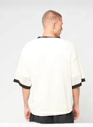 Karl Kani, Cursive Varsity Crochet Boxy T-Shirt, beige, Image 2 of 4