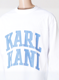 Karl Kani, Stencil Mesh Boxy Longsleeve, white, Image 3 of 5