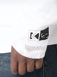 Karl Kani, Stencil Mesh Boxy Longsleeve, white, Image 4 of 5