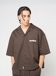 Another Cotton Lab, Another Linen Short Sleeve Shirt, brown, Image 1 of 6