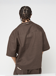 Another Cotton Lab, Another Linen Short Sleeve Shirt, brown, Image 2 of 6