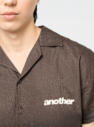 Another Cotton Lab, Another Linen Short Sleeve Shirt, brown, Image 3 of 6